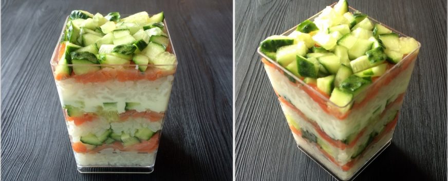 Слоенный суши-салат