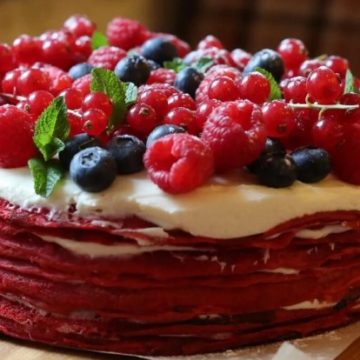 Блинный торт Красный бархат